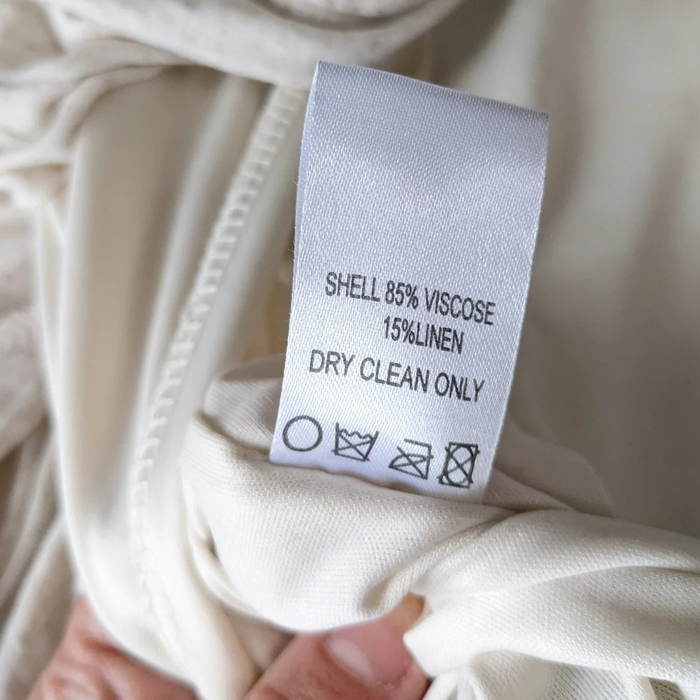 Judith March Linen Blend Spaghetti Strap Romper Tassel Hemline Small - Picture 10 of 11